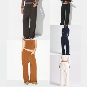 ISO SKIMS COTTON JERSEY WIDE LEG PANT